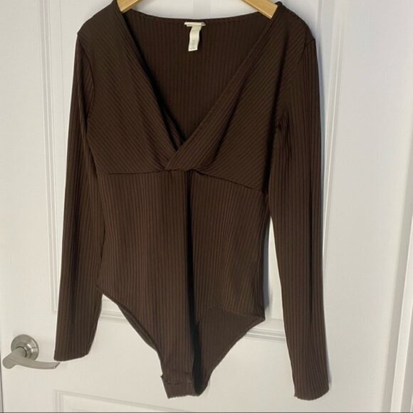 H&m brown long sleeve bodysuit - Picture 3 of 7